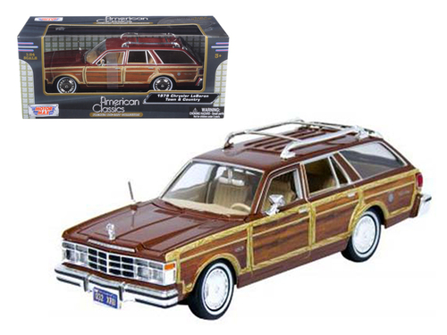 1979 Chrysler Lebaron Town and Country Burgundy 1/24 Diecast Model Car