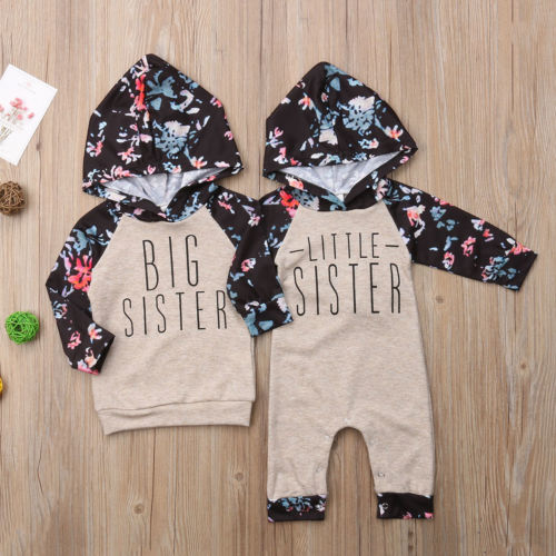 Casual Kids Baby Girls Sister Match Floral