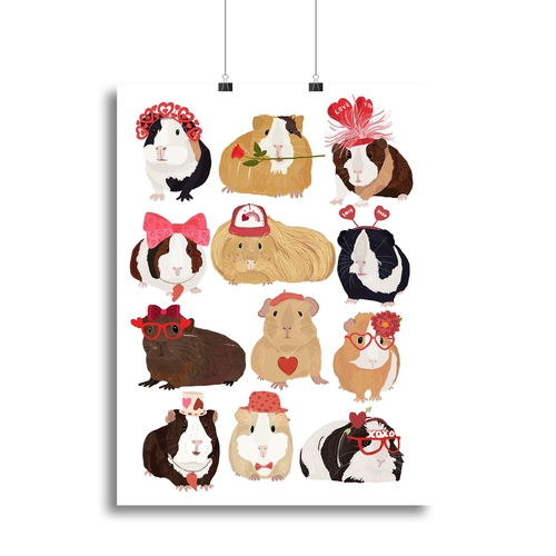 Love Guinea Pigs Canvas Print or Poster