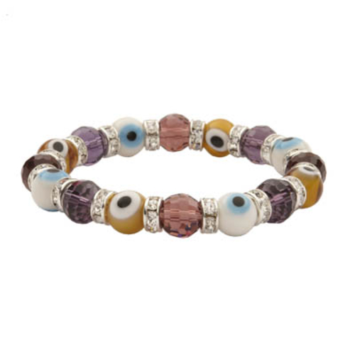 Alexander Kalifano BLUE-BEE-14 Evil Eye Gorgeous Glass Bracelets - Mul