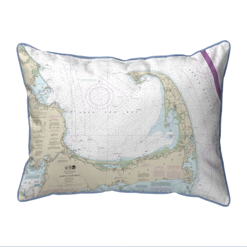 Betsy Drake HJ13246 16 x 20 in. Cape Cod Bay, MA Nautical Map Larg