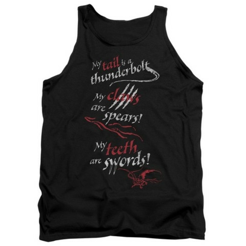 Hobbit-Tail Claws Teeth Adult Tank Top, Black - Medium