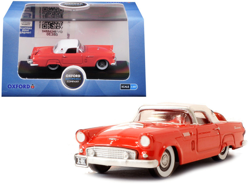 1956 Ford Thunderbird Fiesta Red with Colonial White Top 1/87 (HO)