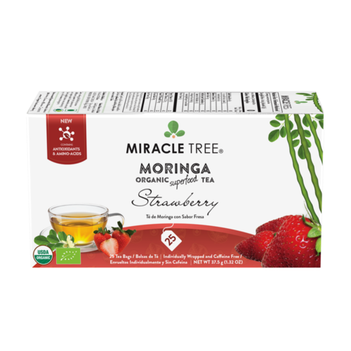 Miracle Tree's Organic Moringa Tea, Strawberry