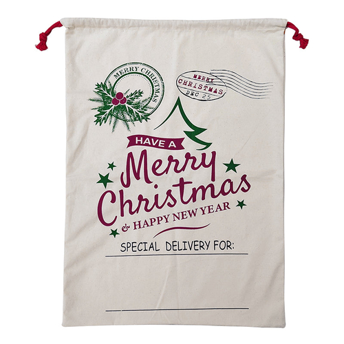 Large Christmas XMAS Hessian Santa Sack Stocking Bag Reindeer Children