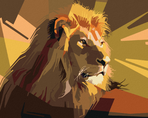 Paint by Numbers - LION MOSAIC