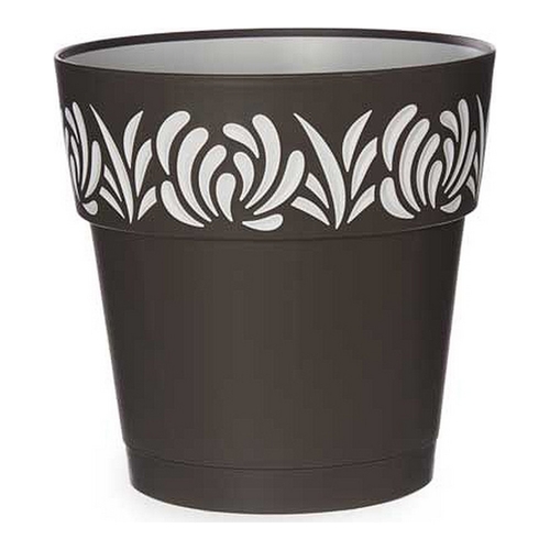 Self-watering flowerpot Stefanplast Gaia Anthracite Grey Plastic 25 x