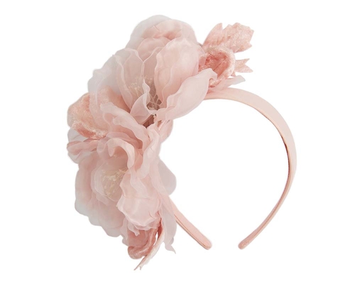 Pink flower fascinator