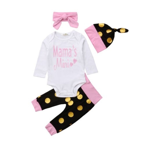 Cute 4Pcs Set Newborn Infant Baby Girl