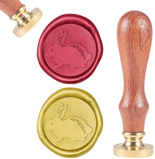 Vintage Wax Sealing Stamps Rabbit Retro Wood Stamp