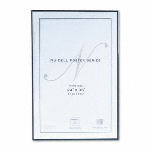 Nu-Dell 31242 Metal Poster Frame  Plastic Face  24 x 36  Black