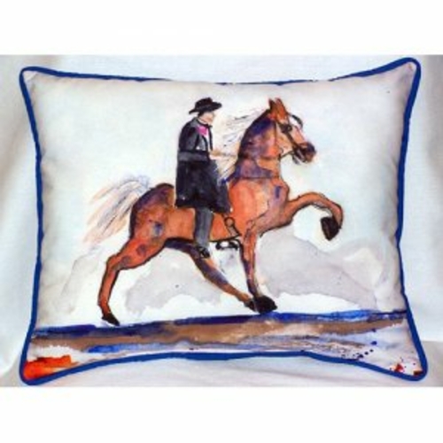 Betsy Drake ZP261 Brown Walking Horse Indoor & Outdoor Throw Pillow- 2