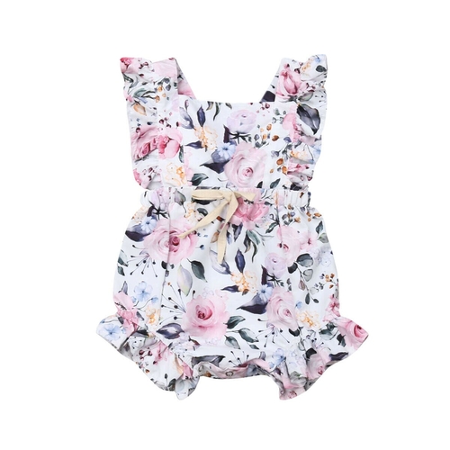 0 18M Cute Infant Baby Girls Romper Sleeveless