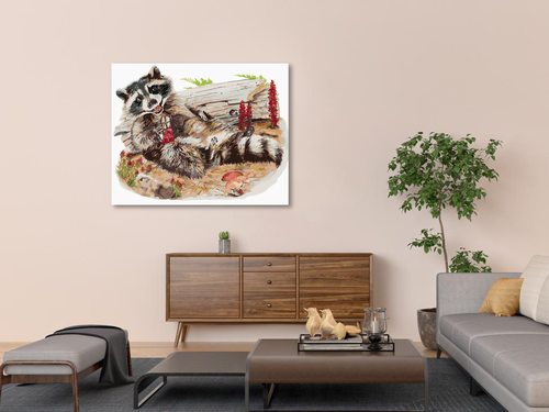 Paint by Numbers - RACCOON WITH CHOCOLATE (HOLLY SIMENTAL)