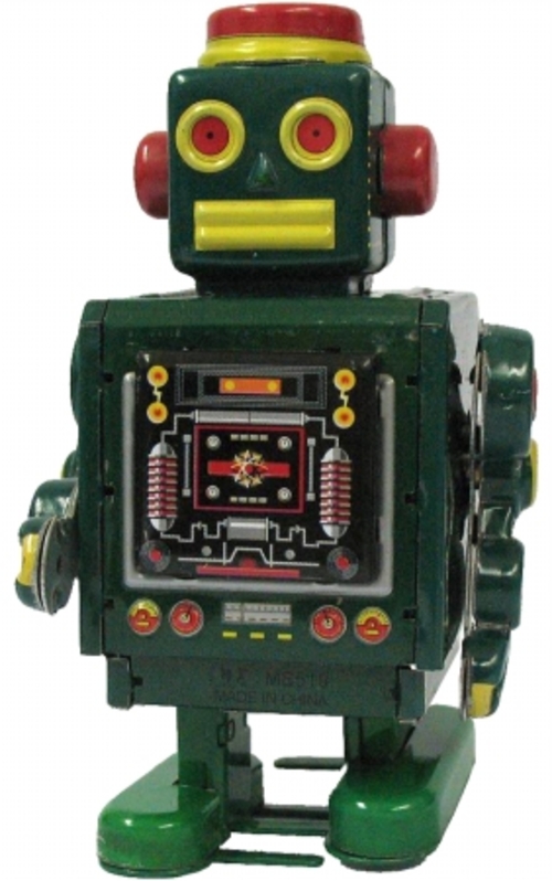 SHAN MS519 Collectible Tin Toy - Robot Green