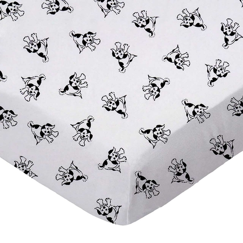 SheetWorld Fitted Crib Sheet - 100% Cotton Woven - Doggies, Made In