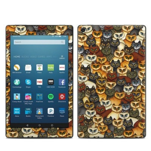 DecalGirl AKHD87-STACKCATS Amazon Kindle Fire HD8 2017 Skin - Stacked 