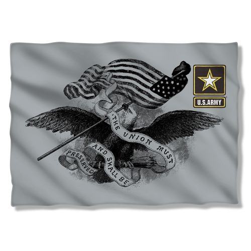 Trevco AR132-PLO1-0 Army & Union-Pillow Case, White - 20 x 28 in.