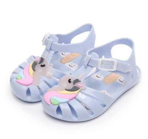 Fashion Unicorn Style baby Jelly shoes summer baby