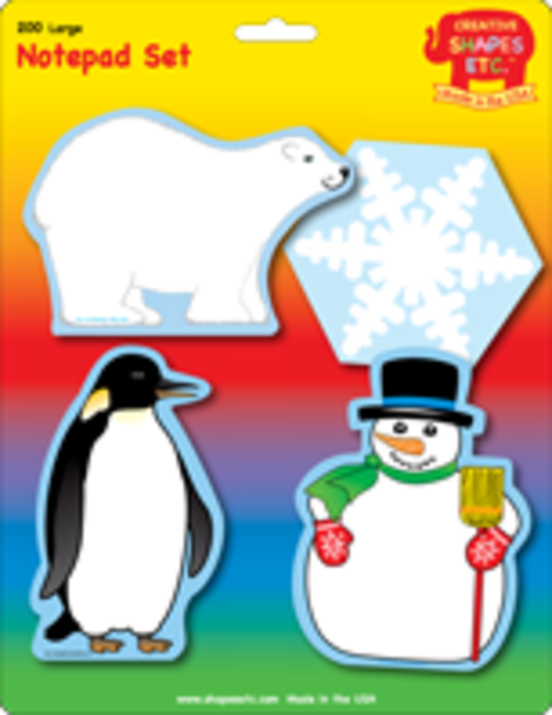 Creative Shapes Etc SE-7964 9 x 6 in. Large Notepad Set, Winter - 