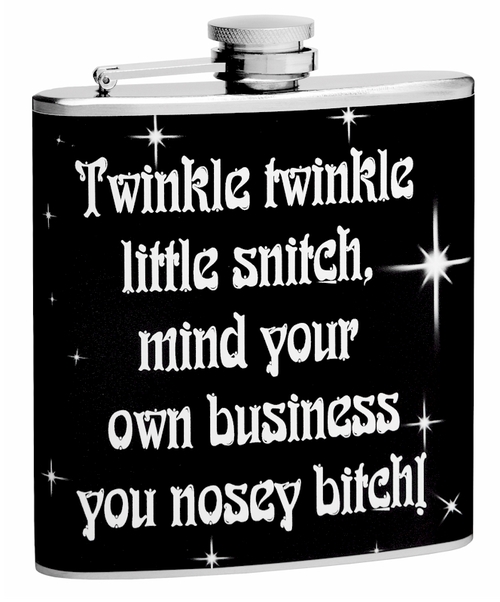 6oz Nosy Bitch Hip Flask