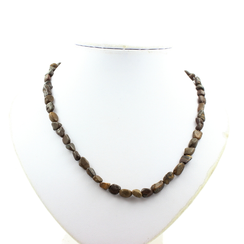 Boulder Opal from Australia bead necklace stainless steel chain