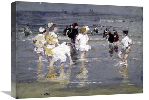 Global Gallery GCS-279463-22-142 22 in. Children on the Beach Art Prin