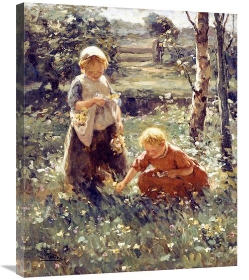 Global Gallery GCS-267015-30-142 30 in. Children in a Field Art Print 