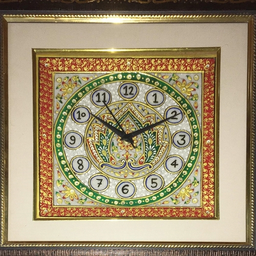 Marble Wall Clock with LED Light