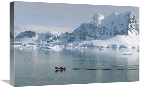 Global Gallery GCS-452374-1624-142 16 x 24 in. Tourists in Zodiac Boat