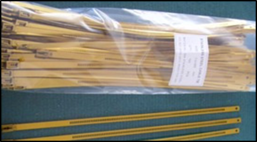 Klarus CTS-06P7X300ACC-GOLD Stainless Steel Cable Tie, Anodized Go