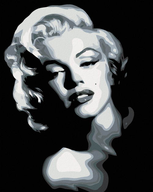 Paint by Numbers - BLACK AND WHITE MARILYN MONROE