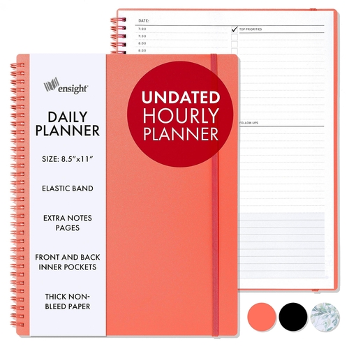 Undated Daily Planner 8.5 x 11 with 200  daily pages ‚Äì  To Do