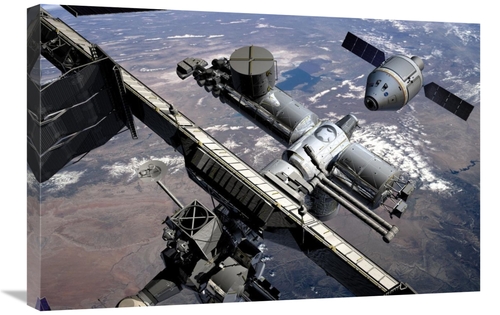 Global Gallery GCS-393571-2030-142 20 x 30 in. Orion Preparing to Dock