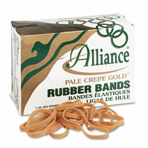Alliance 20645 Pale Crepe Gold Rubber Bands- Size 64- 3-1/2 x 1/4- 1lb