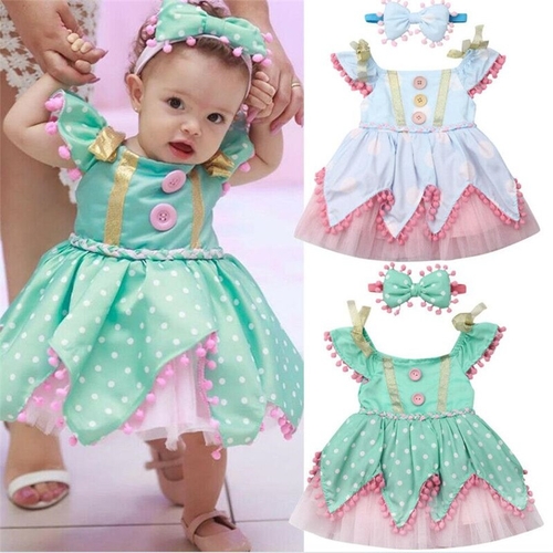 Princess Kids Baby Girl Sets Clothing Tassels Bow