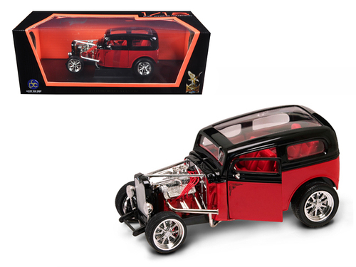 1931 Ford Model A Custom Red/Black Custom 1/18 Diecast Model Car by