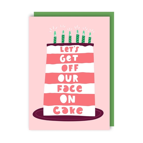 Funny Cake Birthday Card (Pack of 6)