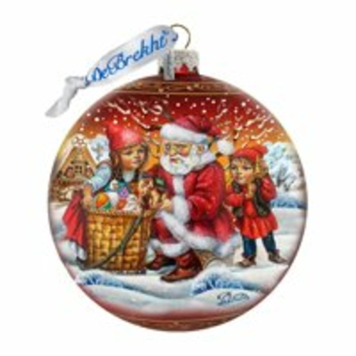 G.DeBrekht 73840R Vintage Christmas Ball in Red LE Ornament