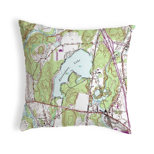Betsy Drake NC469 18 x 18 in. Alexanders Lake, CT Nautical Map Non