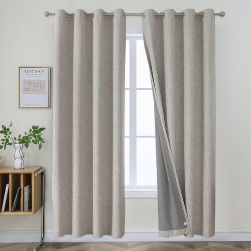 Blackout Curtains Length 2 Panels Set (SIZE-84x52inch)