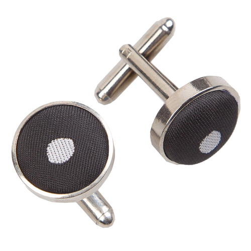 Polka Dot Cufflinks - Black