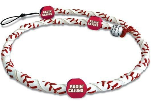 Louisiana Lafayette Ragin Cajuns Classic Frozen Rope Baseball Necklace