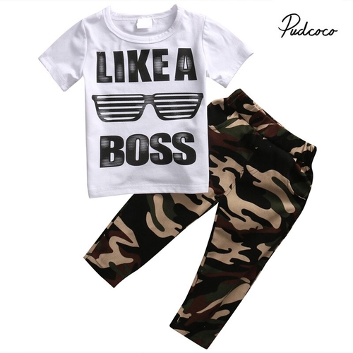 2017 Baby Suit Children Clothing Camouflage Baby