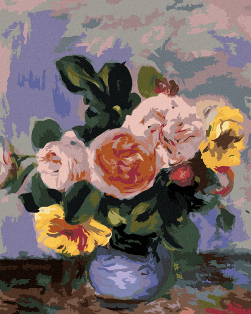 Paint by Numbers - Roses in a Vase (PIERRE-AUGUSTE RENOIR)