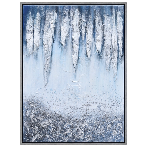 Empire Art Direct MAR-CB7645-3040 Icicles Textured Metallic Hand Paint