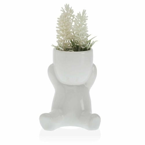 Plant pot Versa White Ceramic (9 x 11 x 9 cm)