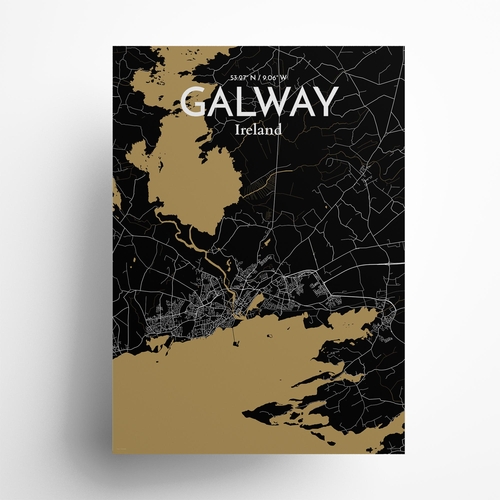 Galway City Map Poster