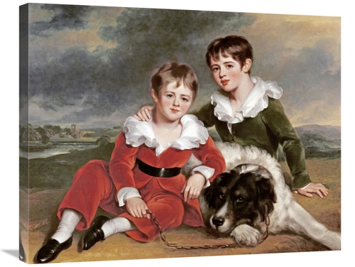 Global Gallery GCS-268454-30-142 30 in. Portrait of Two Boys Art Print