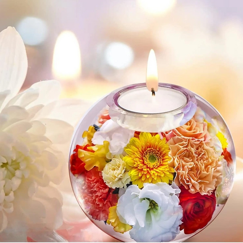 Ball Shape Tlight Diya Candle Holder Resin Molds Silicone